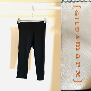 GILDA MARX Cropped Black Athletic Stretch LEGGINGS Size XS